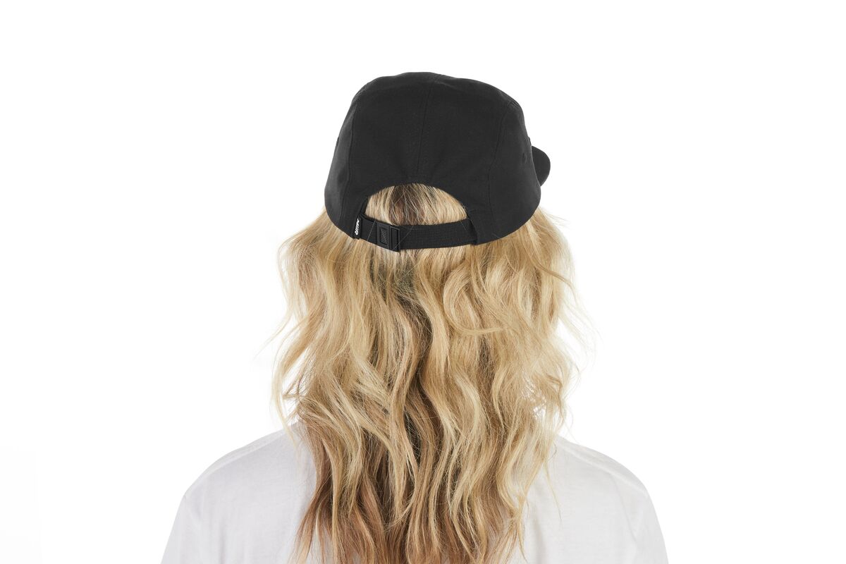 recycled-poly-flat-brim-5-panel-hat-m8 WebPDP-HAT003002_Recycled_Poly_Flat_Brim_5Panel_Hat_Black_Studio_Harper_Studios_0723_Back__HAT003002OS.jpg