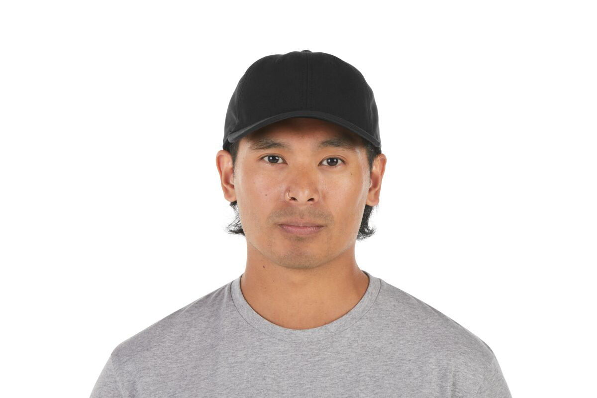 recycled-poly-dad-hat-t2 WebPDP-HAT004002_Recycled_Poly_Dad_Hat_Black_Studio_Harper_Studios_0723_Front__HAT004002OS.jpg