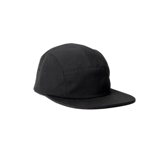 recycled-poly-flat-brim-5-panel-hat-m8 Web_PDP-FlatBrim5PanelHat_Studio_Front_Black.jpg
